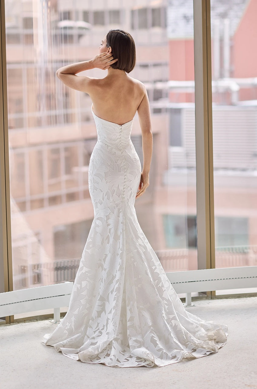 Laser Cut Lace Wedding Dress