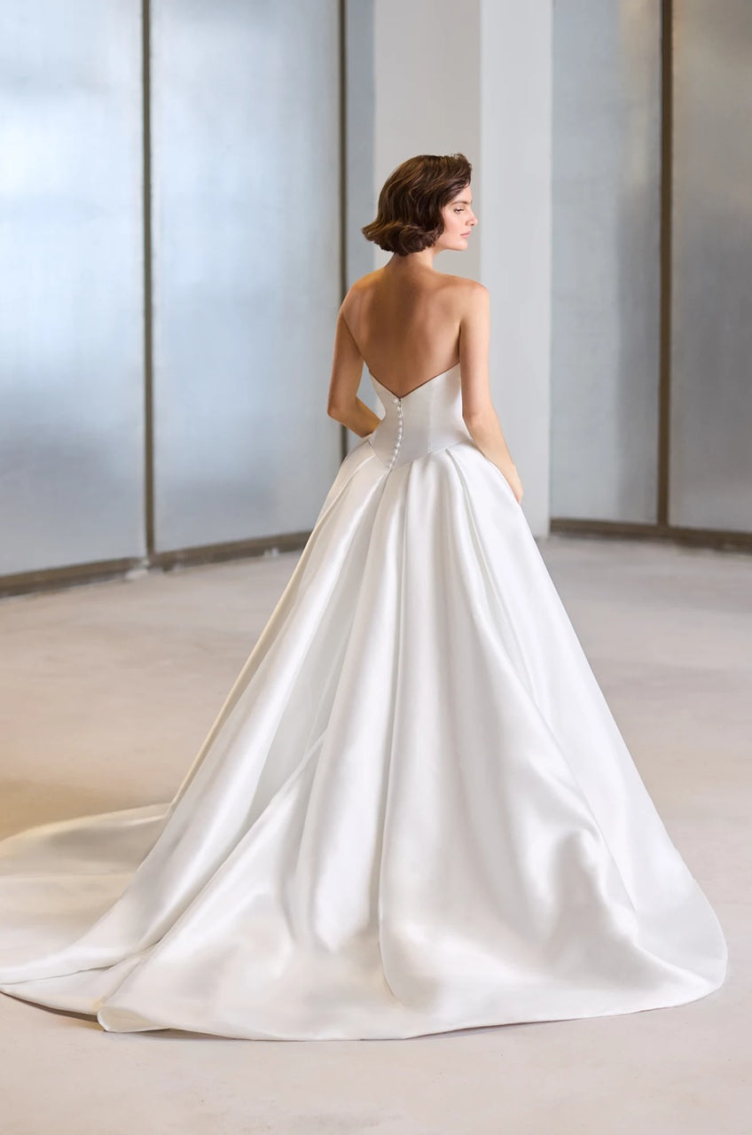 Strapless Mikado Ball Gown Wedding Dress