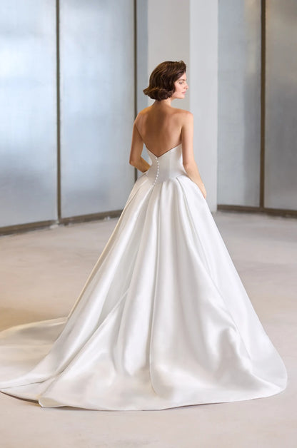 Strapless Mikado Ball Gown Wedding Dress