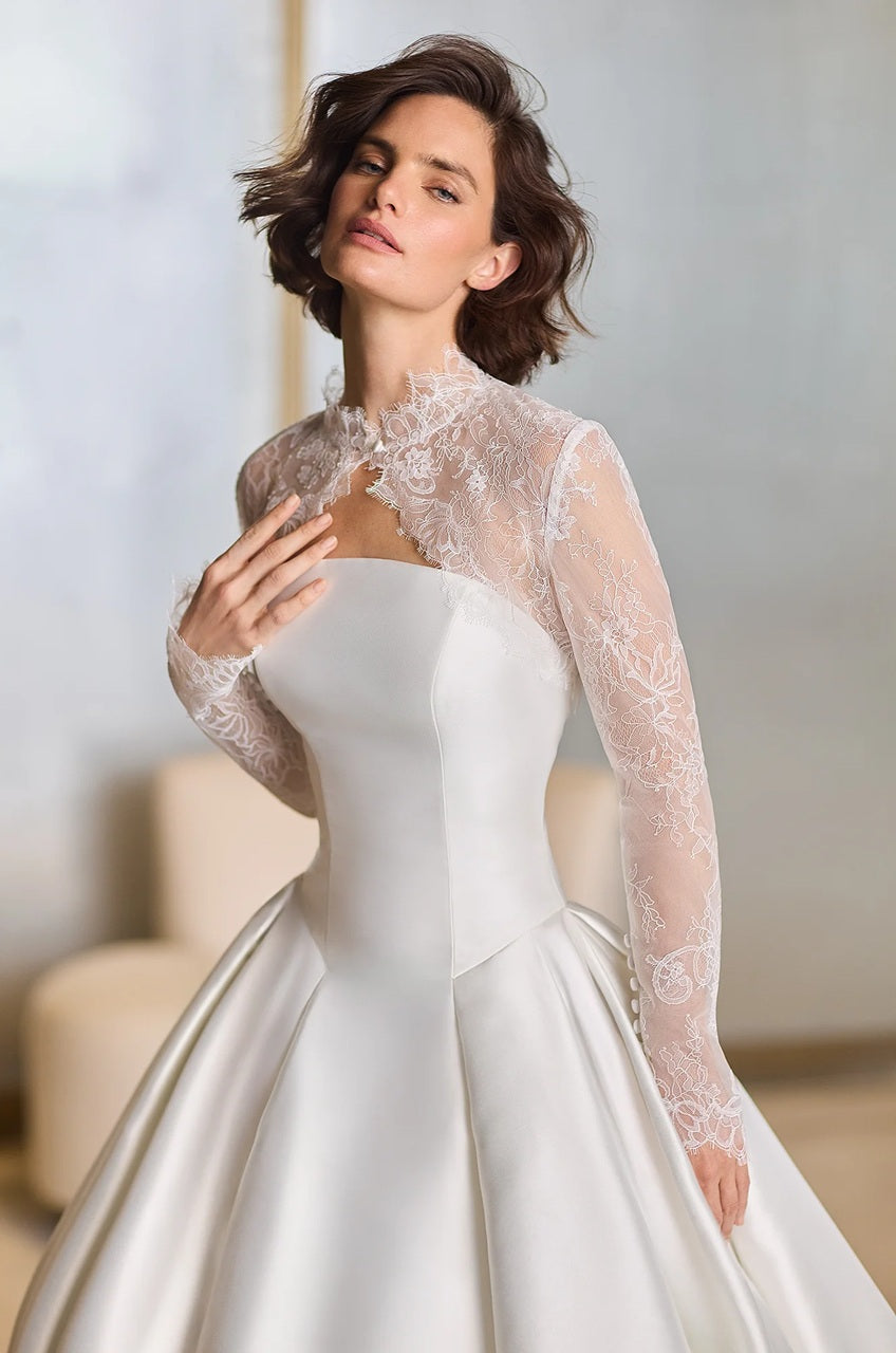 Strapless Mikado Ball Gown Wedding Dress