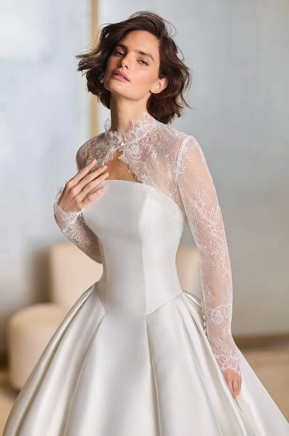 Strapless Mikado Ball Gown Wedding Dress