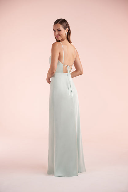 Scoop Neck Charmeuse Fit & Flare Bridesmaid Dress