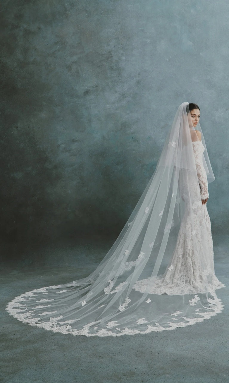 Long Sleeve Off-the-Shoulder Wedding Dress