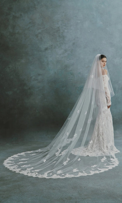 Long Sleeve Off-the-Shoulder Wedding Dress