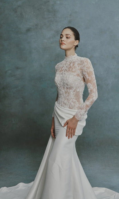 Strapless Lace Corset Mermaid Wedding Dress