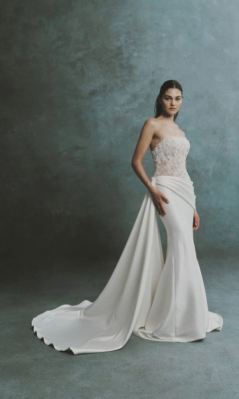 Strapless Lace Corset Mermaid Wedding Dress