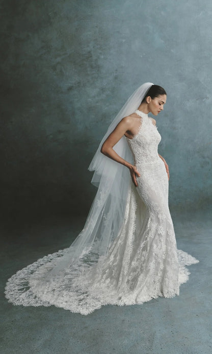 Lace Halter Mermaid Wedding Dress