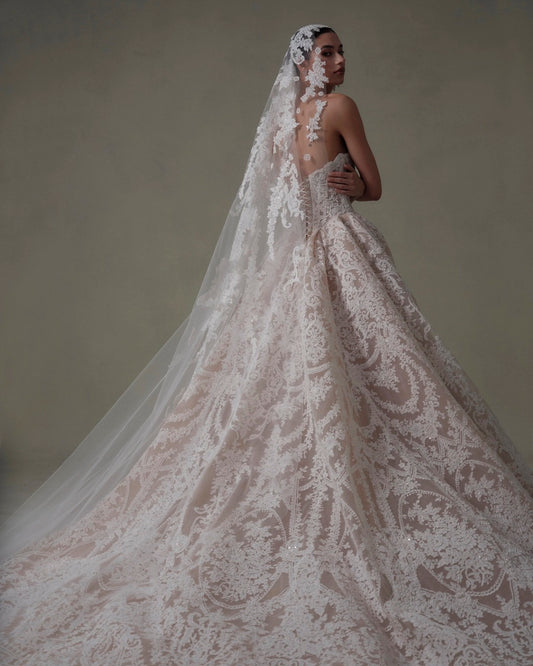 Strapless Lace Ballgown Wedding Dress