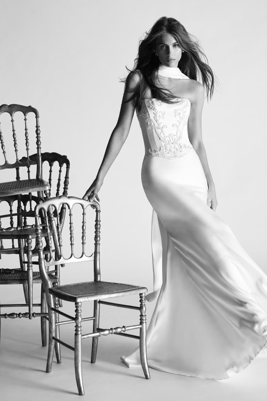 Christel with Scarf Wedding Dress