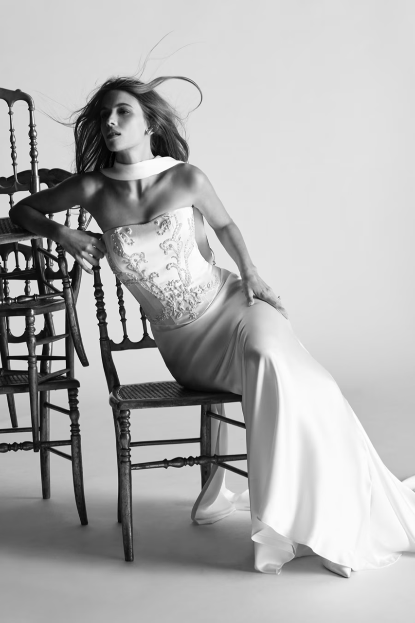 Christel with Scarf Wedding Dress