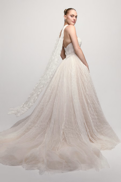 Corneilia with Scarf Wedding Dress