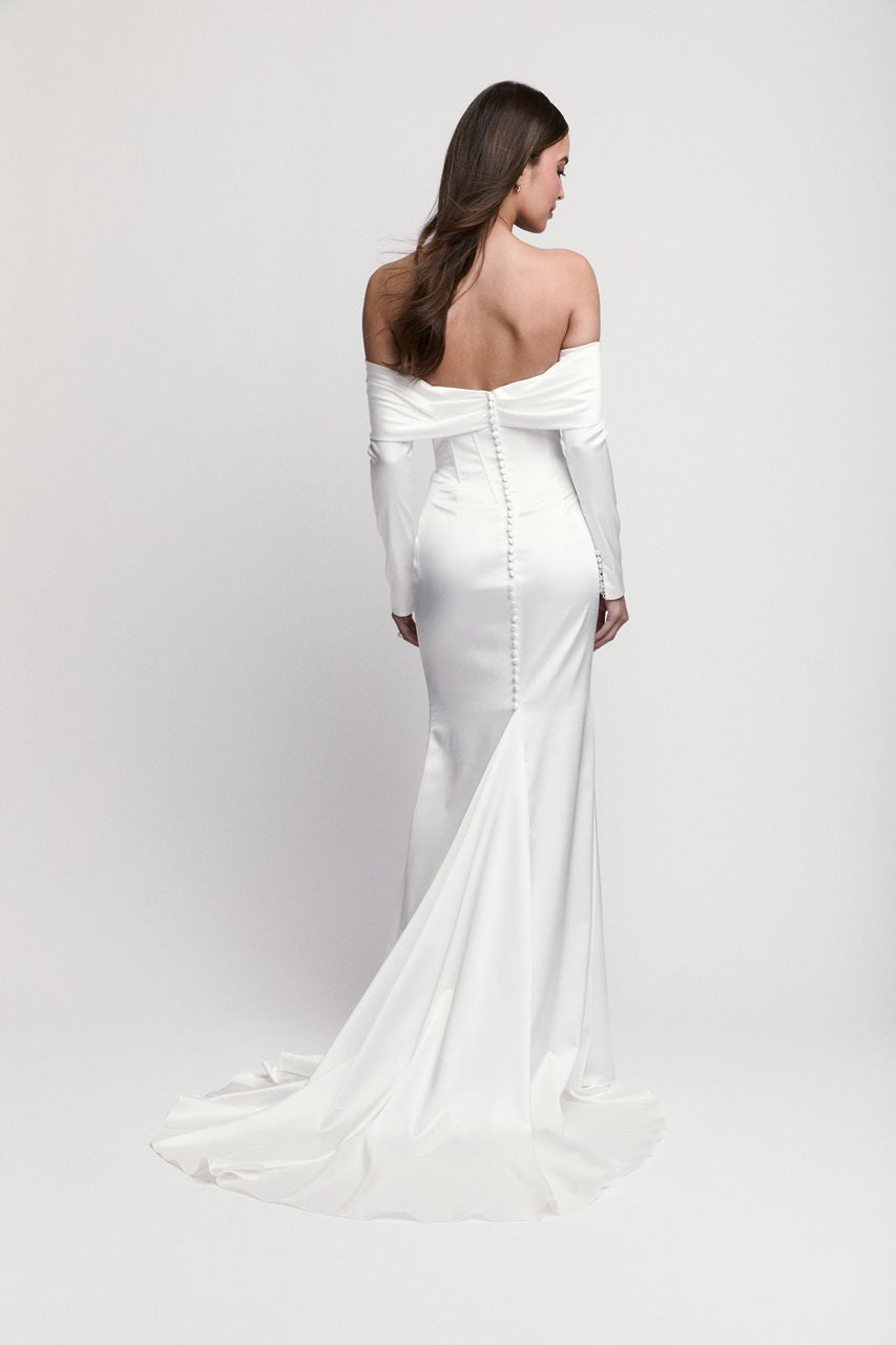 Cricket with Sleeves Wedding Dress