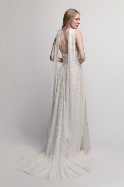 Flossie with Scarf Wedding Dress