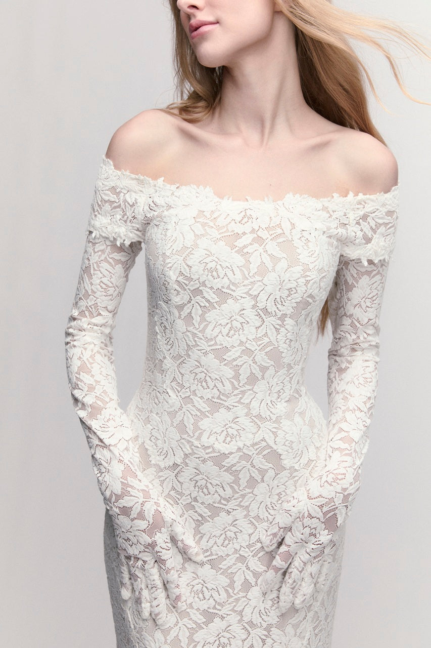 Franziska with Gloves Wedding Dress