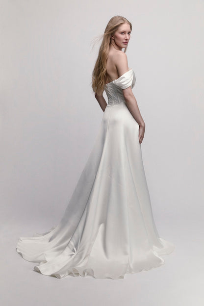 Poppy with Arm Swags Wedding Dress